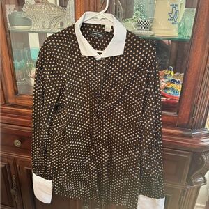 Avanti Black Shirt with Gold Dots